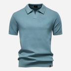 Raymond™ | Polo de punto texturizado con cuello abierto