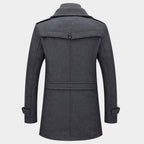 Peter™ | Abrigo largo de paño de hombre con solapa y doble cuello