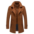 Peter™ | Abrigo largo de paño de hombre con solapa y doble cuello