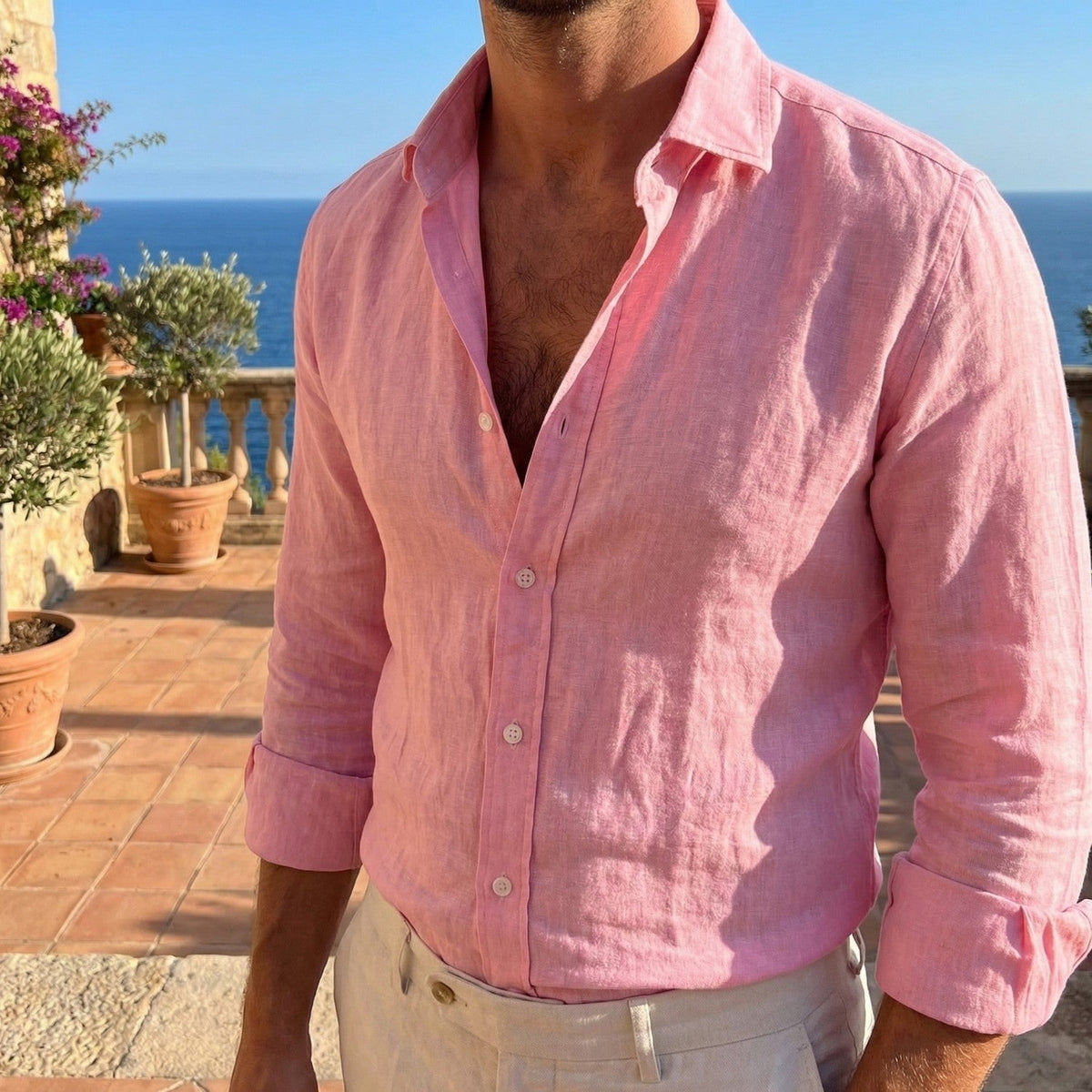 Richard™ | Camisa de lino de manga larga con corte relajado