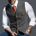Anthony™ | Chaleco de traje de tweed a cuadros con solapas