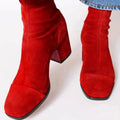 Josie™ | Botines de ante con estampado leopardo y tacón de bloque