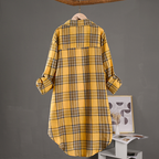 Madelyn™ | Sobrecamisa oversize de cuadros de algodón