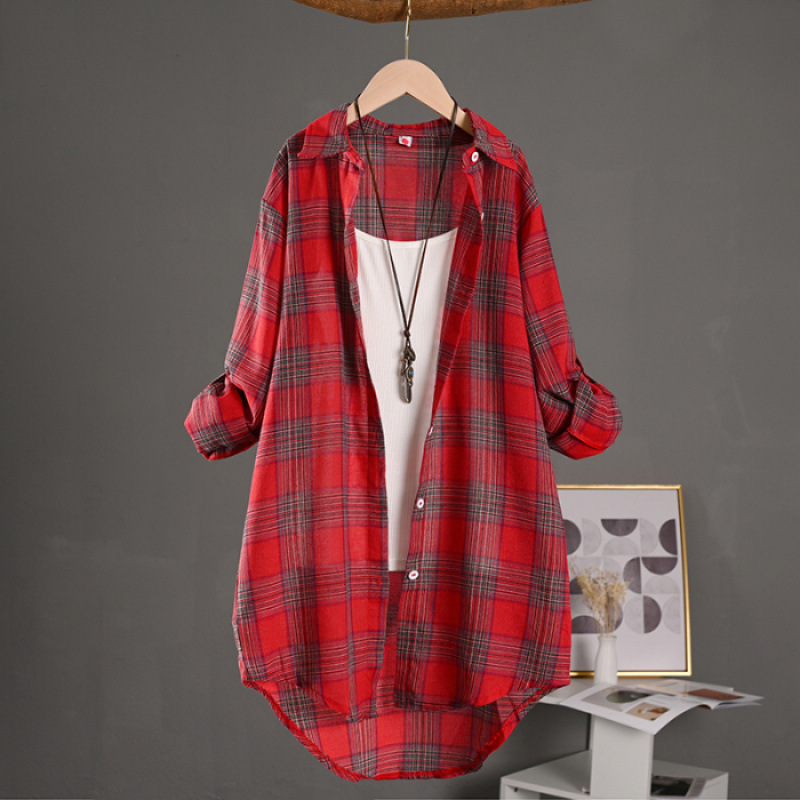 Madelyn™ | Sobrecamisa oversize de cuadros de algodón