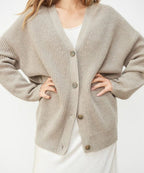 Emily™ | Cárdigan de cachemira oversize con escote en V