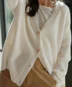Emily™ | Cárdigan de cachemira oversize con escote en V