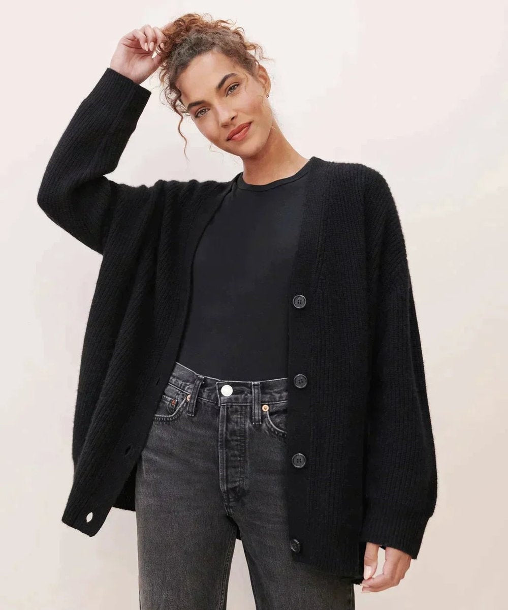Emily™ | Cárdigan de cachemira oversize con escote en V
