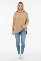 Ella™ | Jersey de punto grueso oversize con cuello vuelto