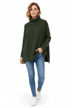Ella™ | Jersey de punto grueso oversize con cuello vuelto