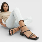 Eden™ | Sandalias de tacón ancho con tiras cruzadas