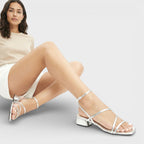 Eden™ | Sandalias de tacón ancho con tiras cruzadas