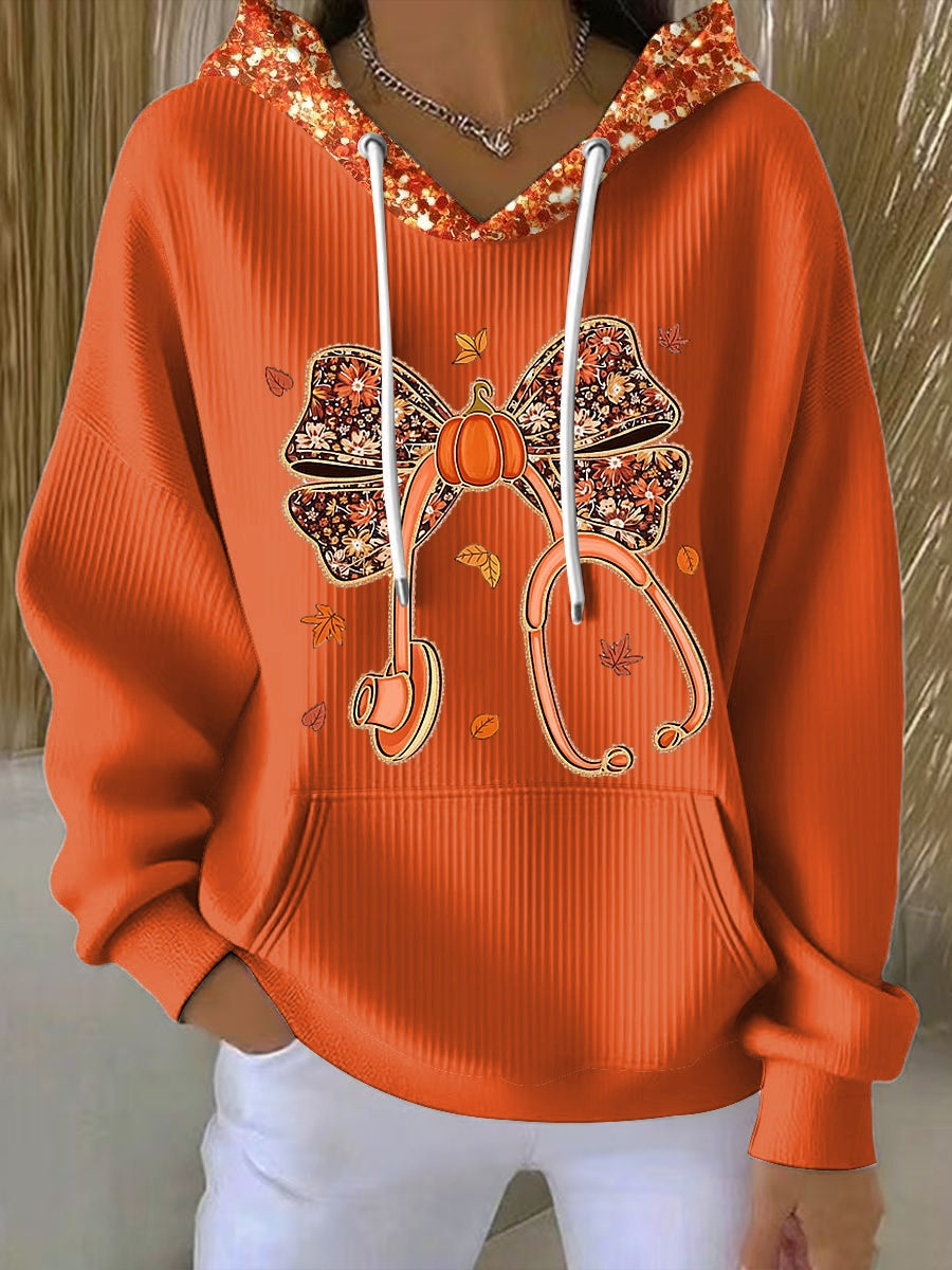 Lila™ | Sudadera con capucha estampada y bolsillo canguro