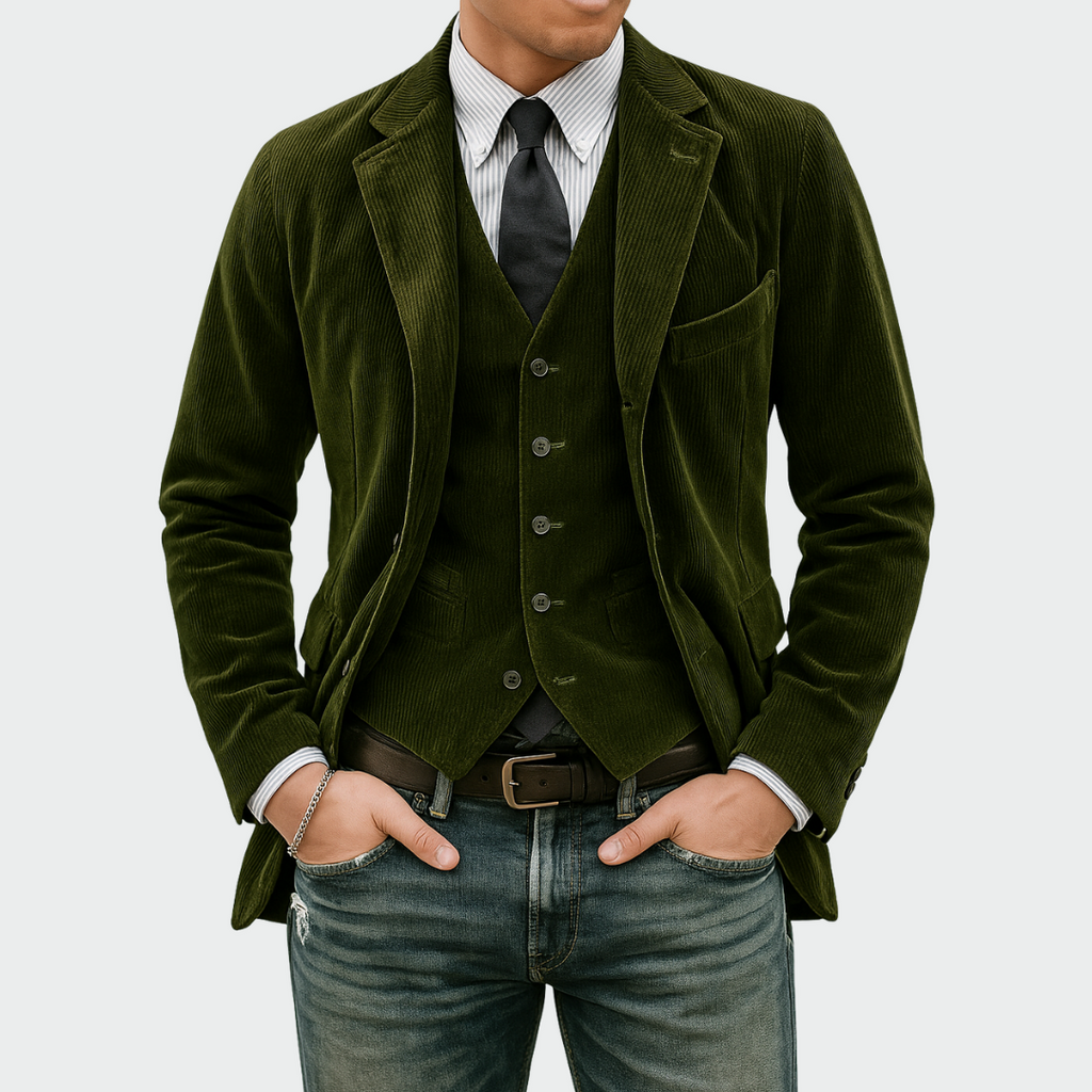 Jackson™ | Blazer de pana con chaleco a juego