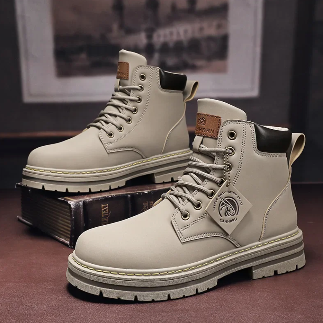 Ezra™ | Botas de trabajo de piel de caña alta con cordones