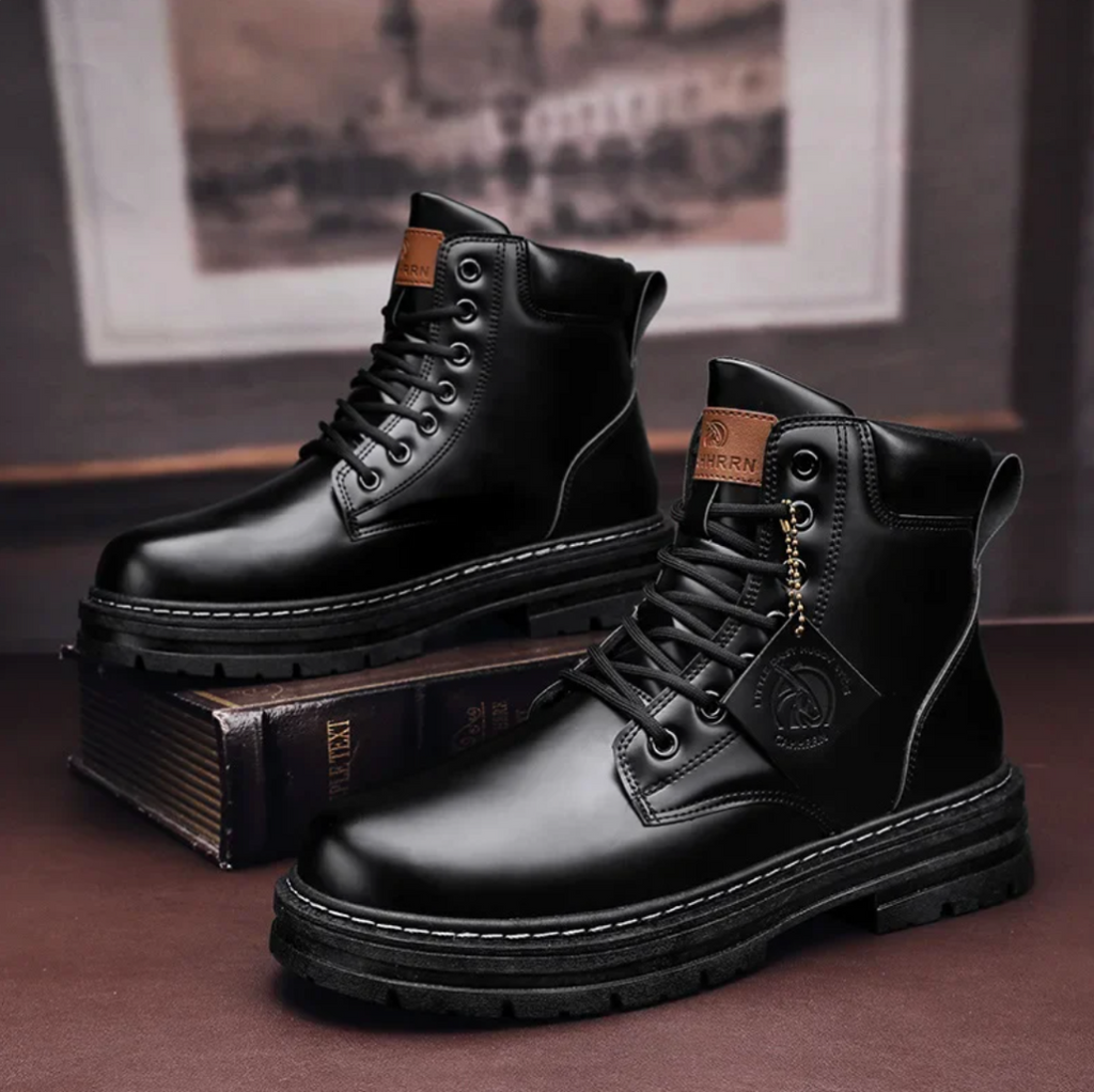Ezra™ | Botas de trabajo de piel de caña alta con cordones