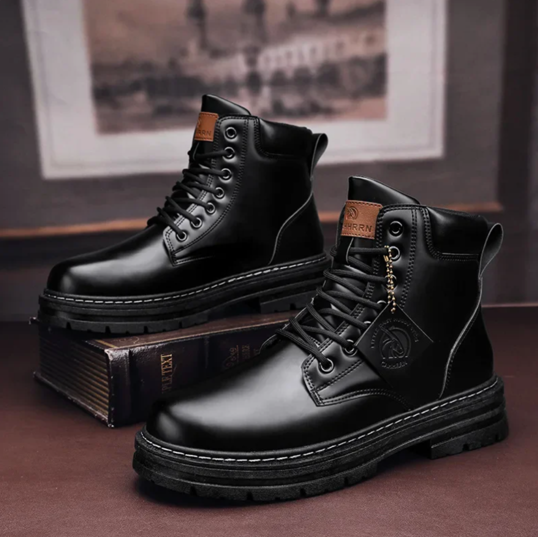 Ezra™ | Botas de trabajo de piel de caña alta con cordones