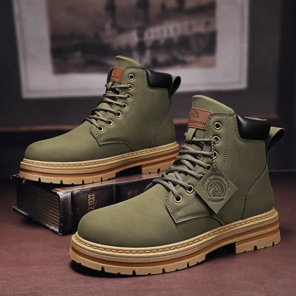Ezra™ | Botas de trabajo de piel de caña alta con cordones