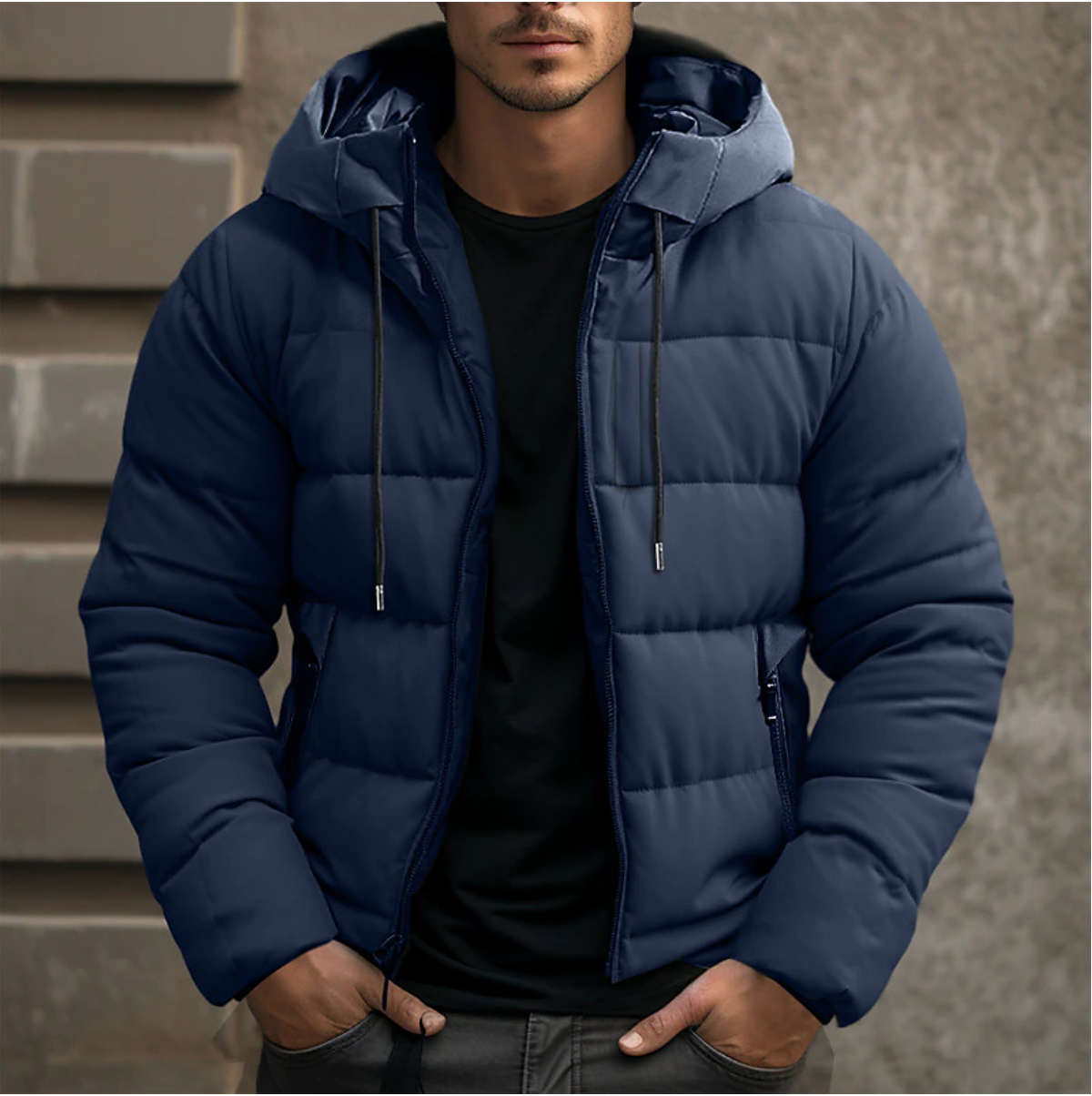 Peter™ | Chaqueta acolchada puffer de hombre con capucha