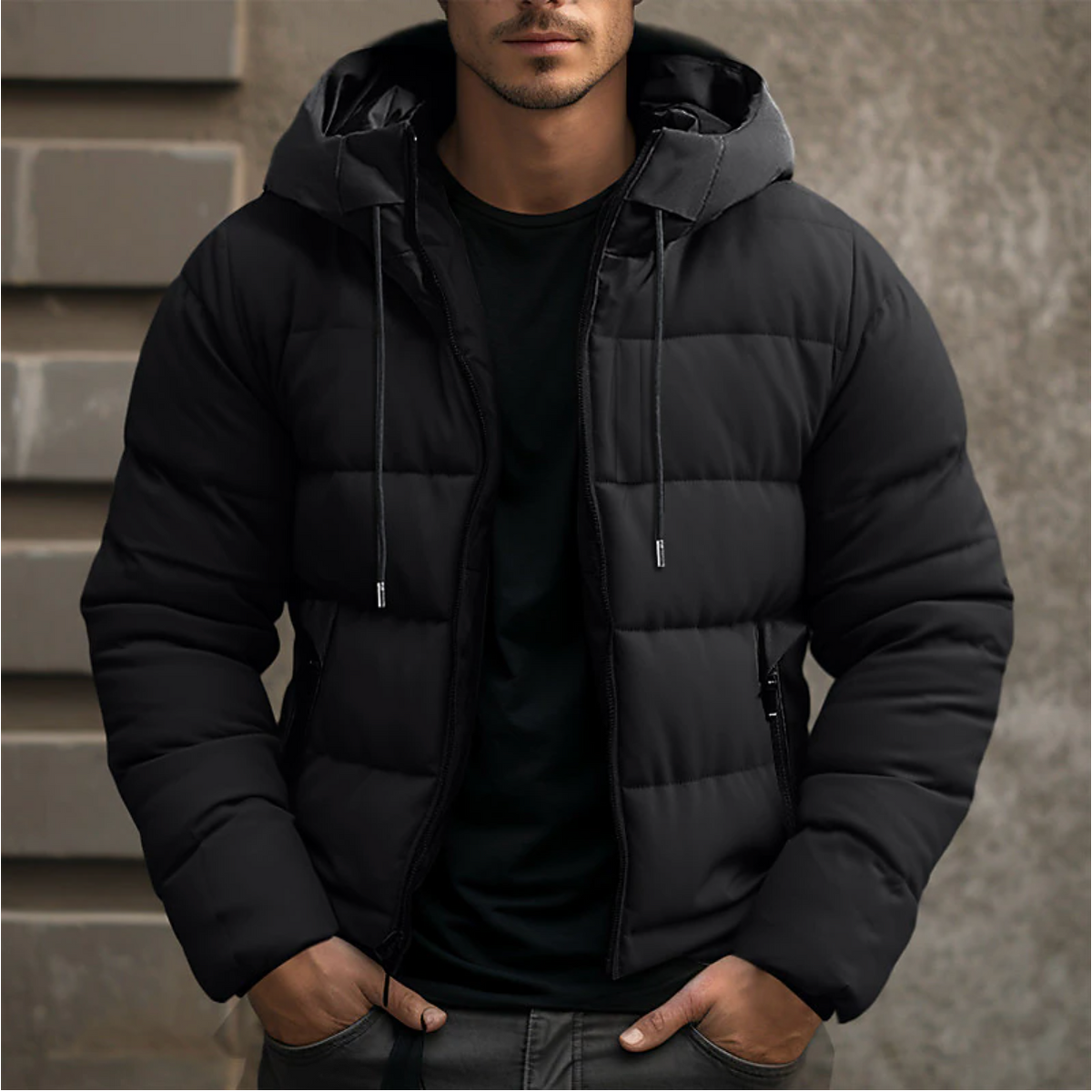 Peter™ | Chaqueta acolchada puffer de hombre con capucha