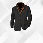 Colton™ | Chaqueta de ante con detalles de piel y cuello de solapa