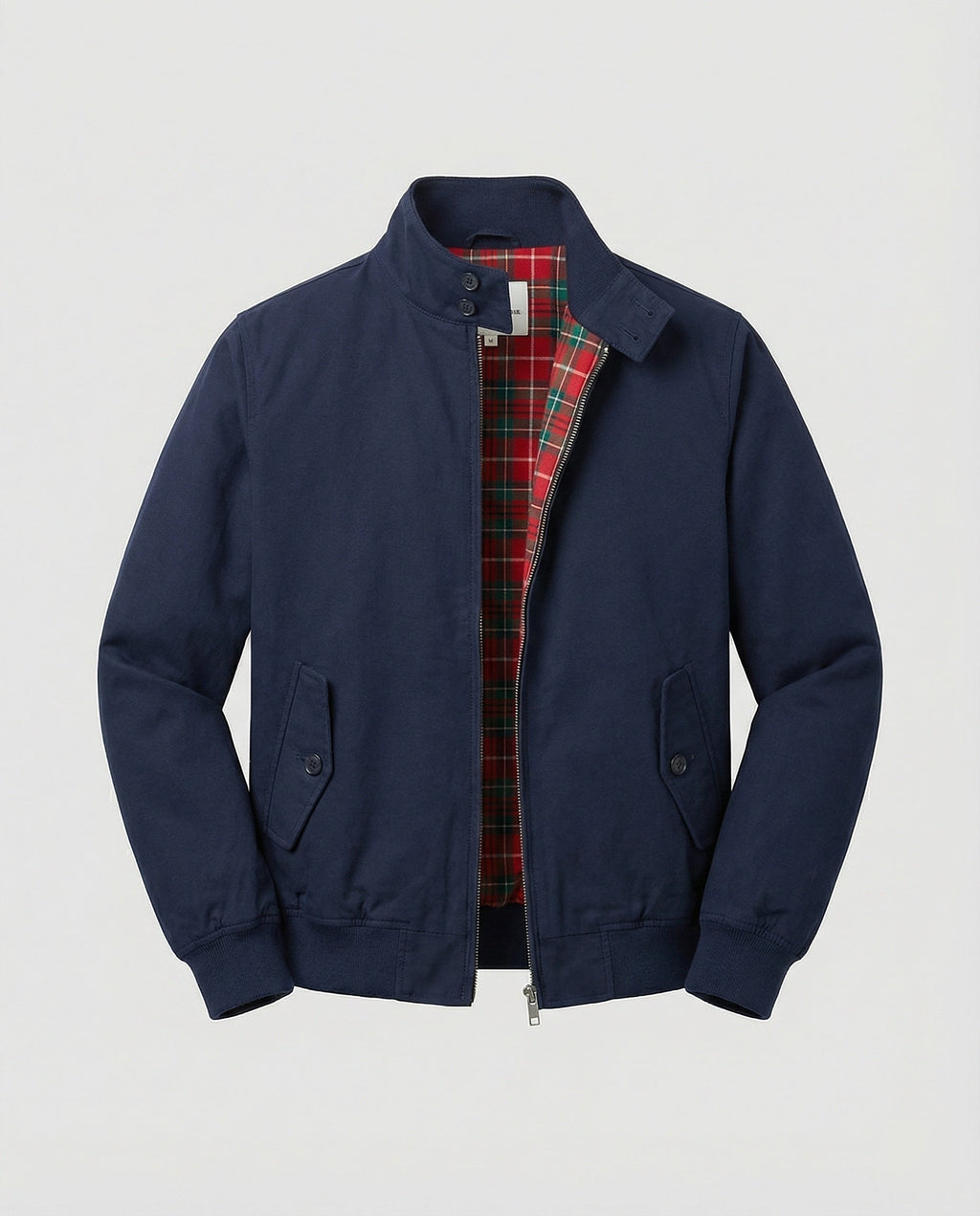 Brett™ | Chaqueta Harrington con forro de cuadros y cremallera