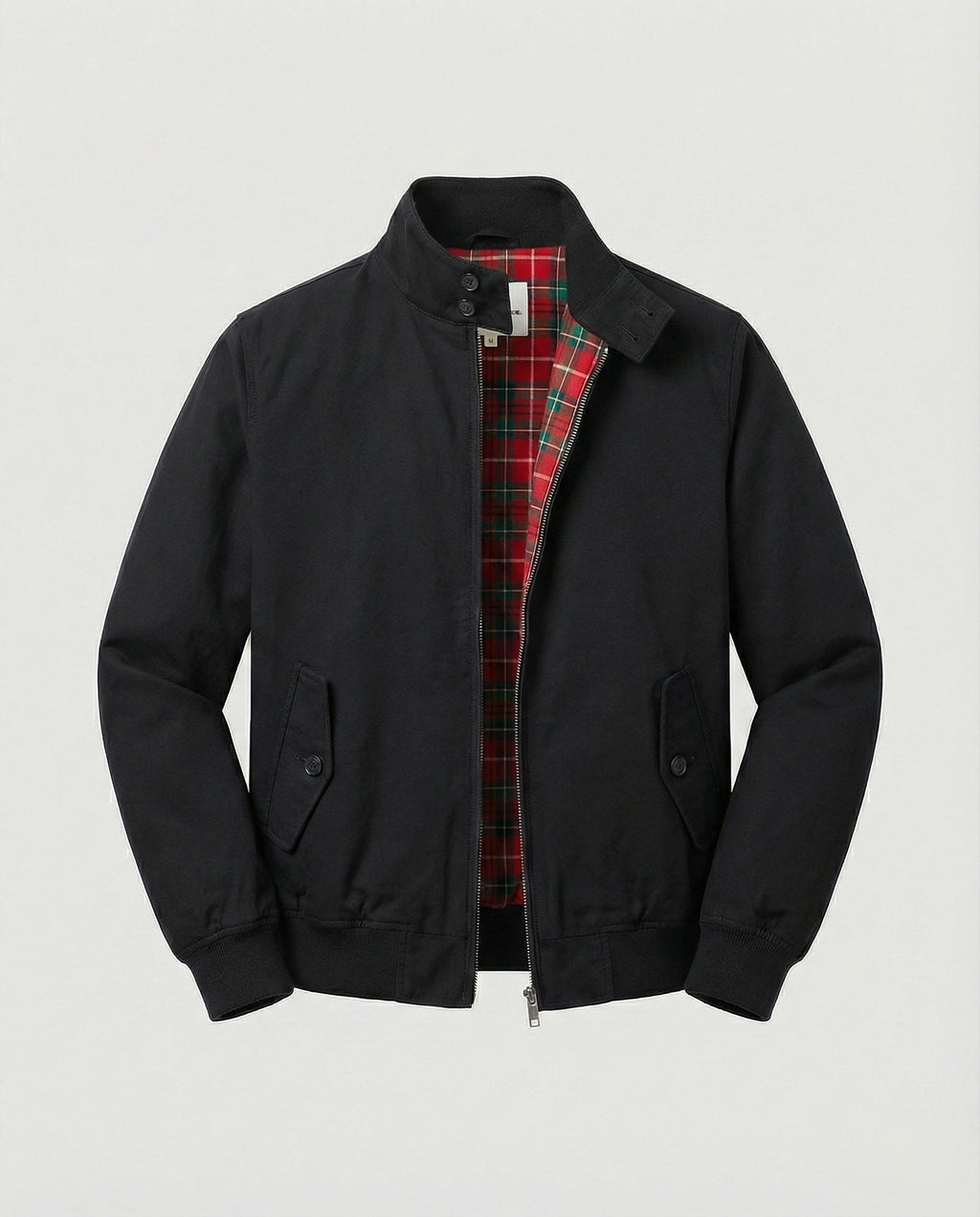 Brett™ | Chaqueta Harrington con forro de cuadros y cremallera