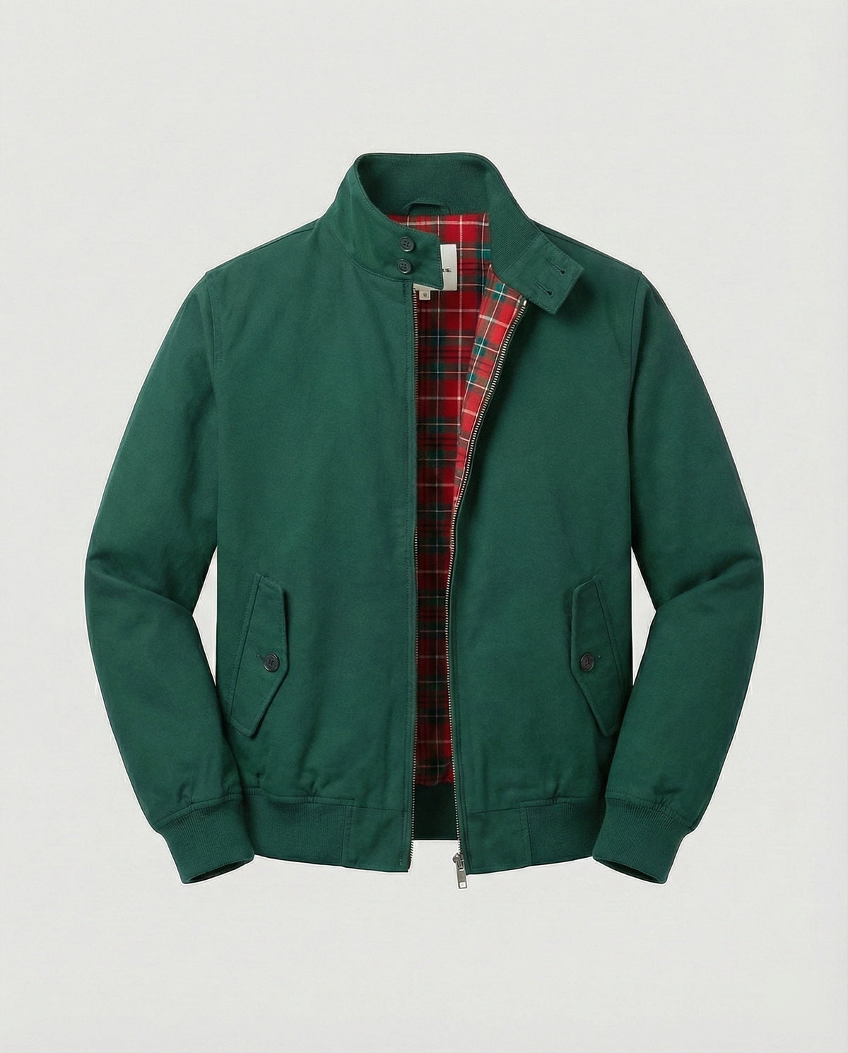 Brett™ | Chaqueta Harrington con forro de cuadros y cremallera