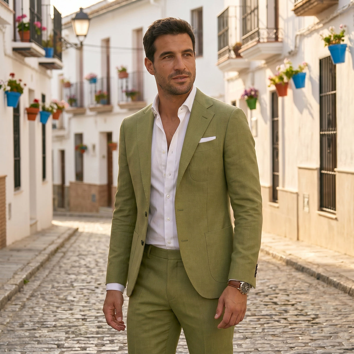 Vincent™ | Traje de lino entallado para bodas y eventos