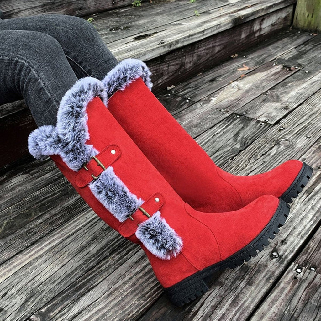 Delaney™ | Botas altas de invierno planas con forro de felpa