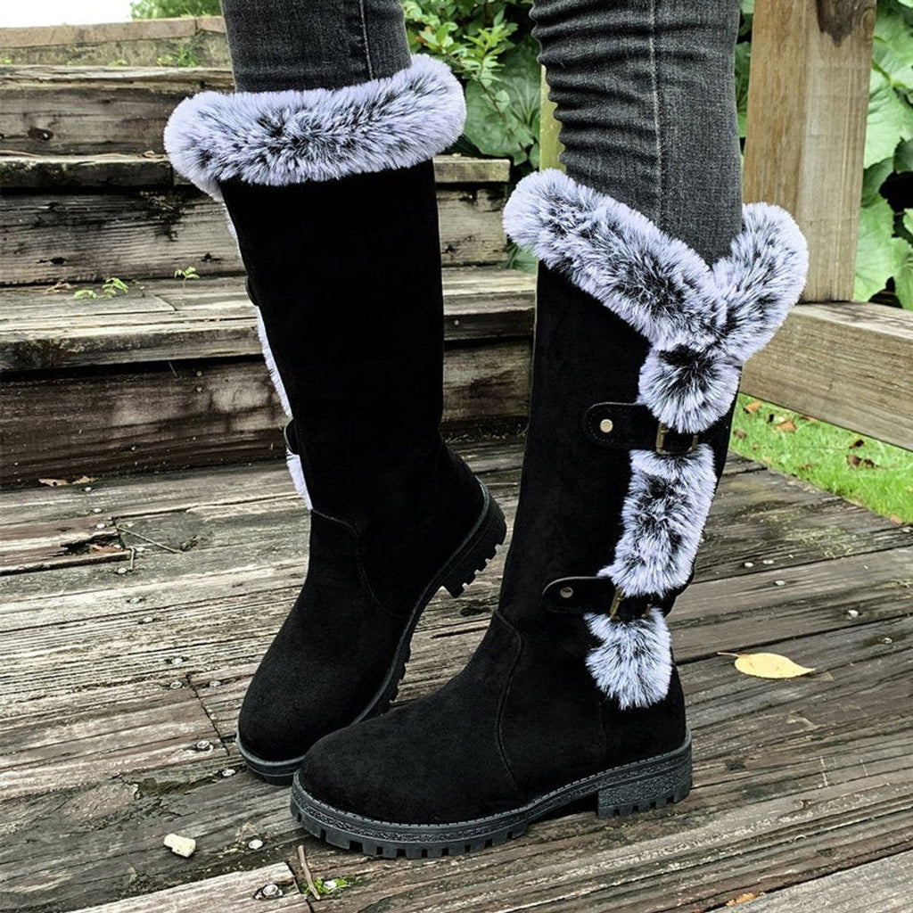 Delaney™ | Botas altas de invierno planas con forro de felpa