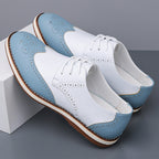 Nolan™ | Zapatos blucher bicolor de piel con detalles brogue