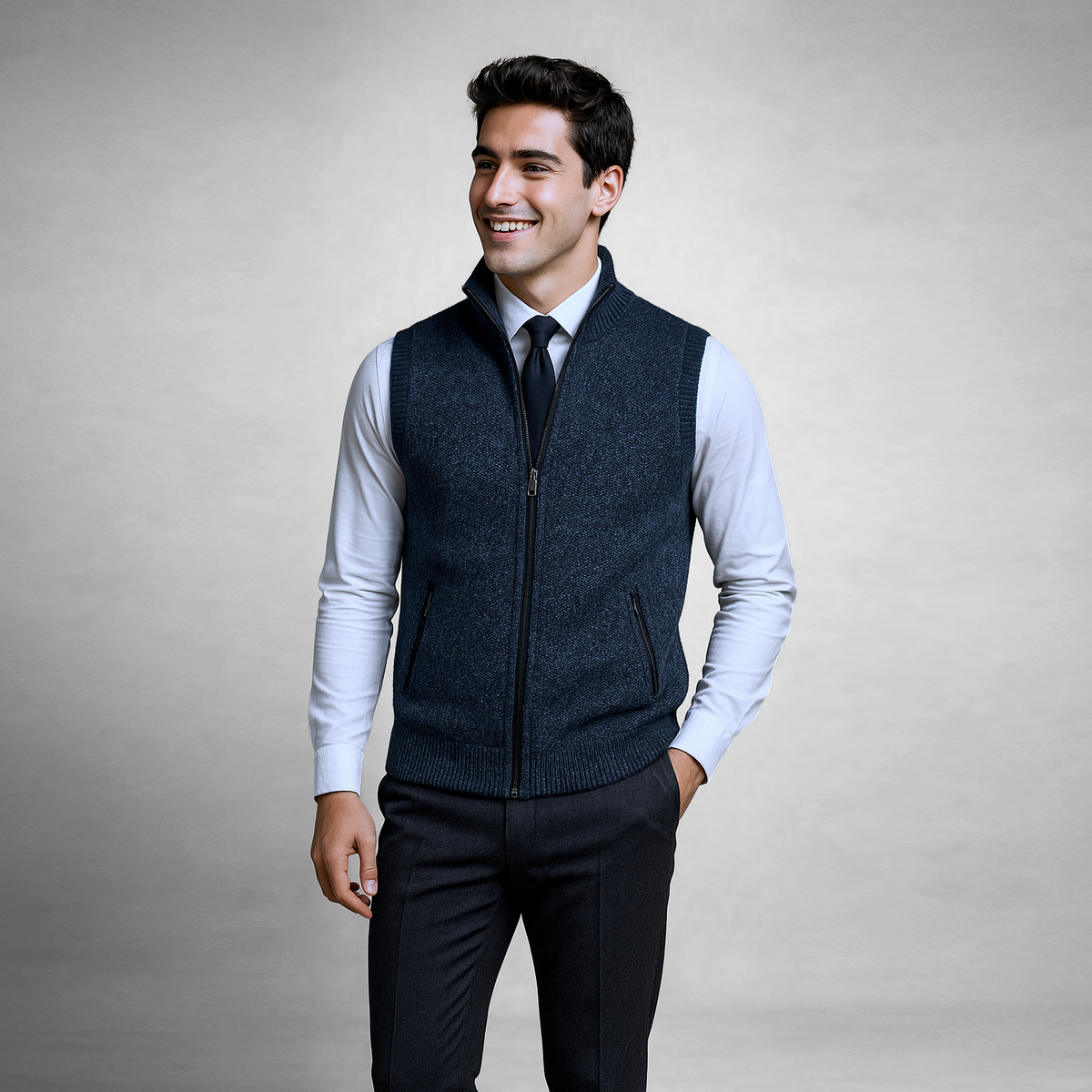 Maxwell™ | Chaleco de punto con cremallera y cuello alto