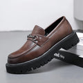 Byron™ | Mocasines de piel con plataforma y hebilla metálica