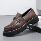 Byron™ | Mocasines de piel con plataforma y hebilla metálica