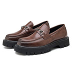 Byron™ | Mocasines de piel con plataforma y hebilla metálica