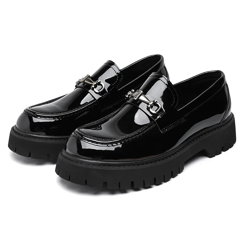 Byron™ | Mocasines de piel con plataforma y hebilla metálica