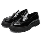 Byron™ | Mocasines de piel con plataforma y hebilla metálica