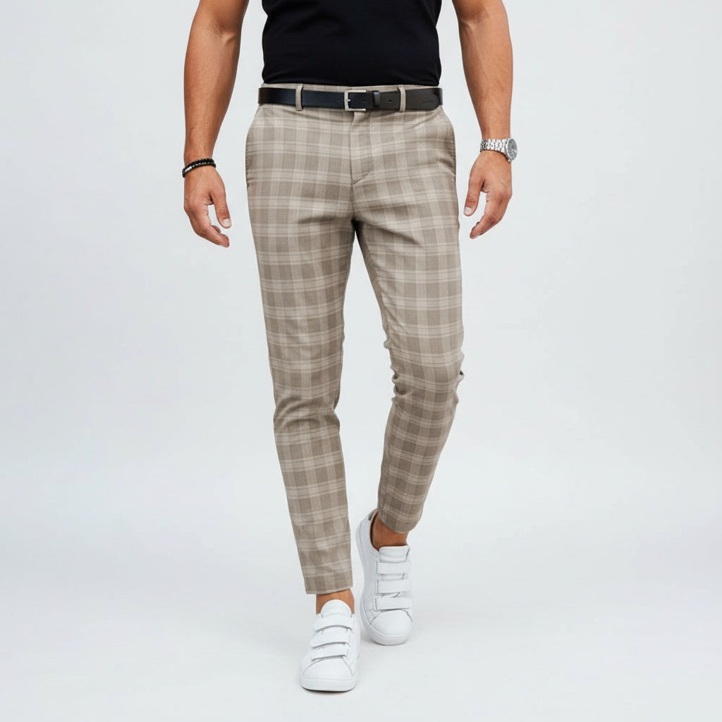 Liam™ | Pantalón chino slim de cuadros