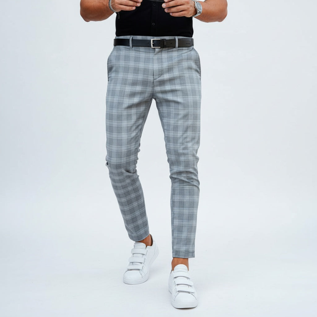 Liam™ | Pantalón chino slim de cuadros