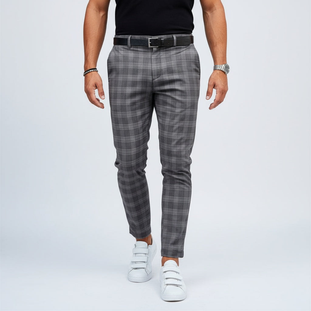 Liam™ | Pantalón chino slim de cuadros