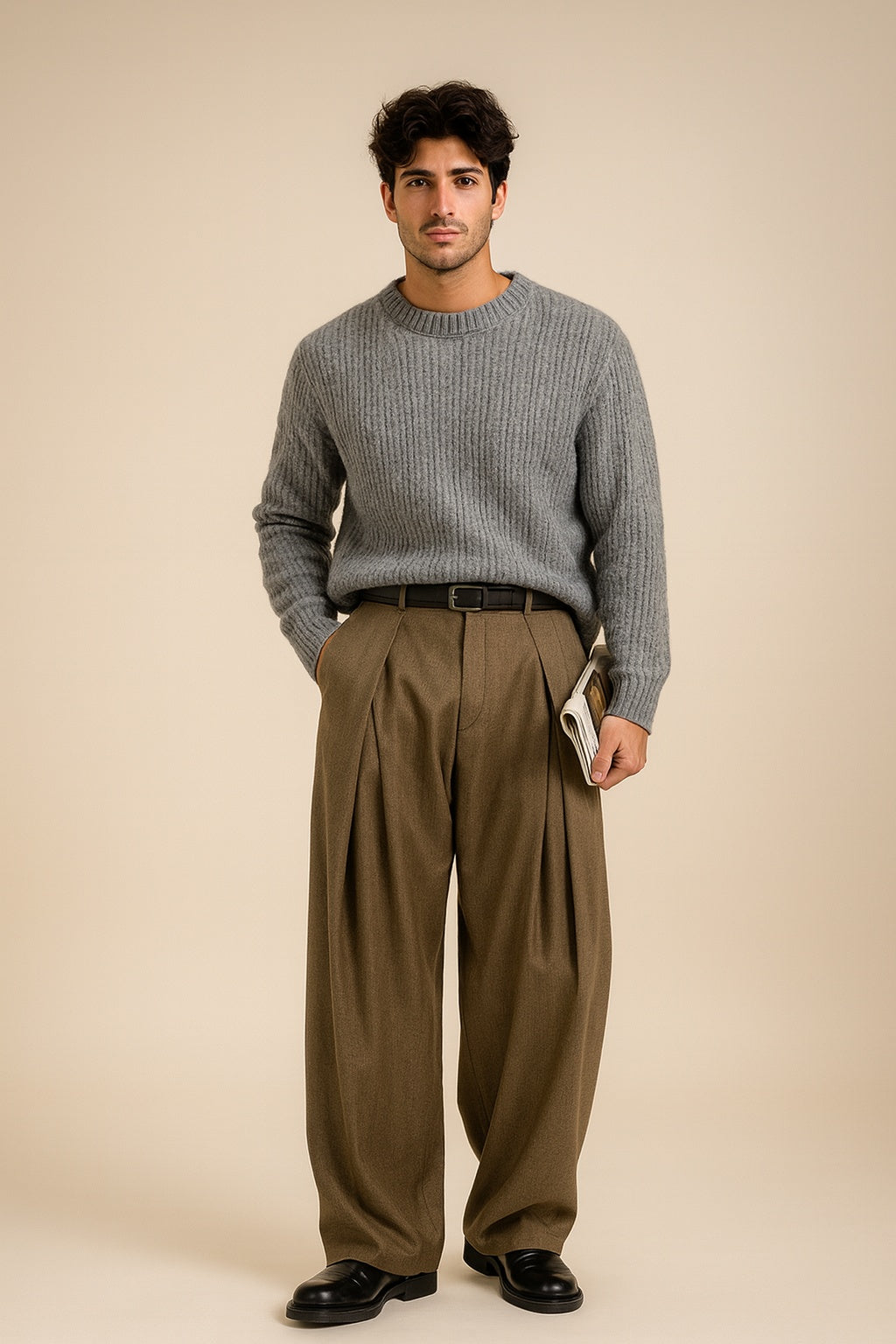 Clayton™ | Pantalón de pinzas de pierna ancha y tiro alto
