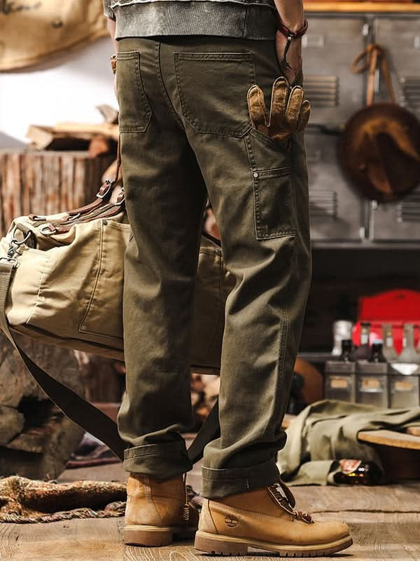 Dominic™ | Pantalón de trabajo de sarga de algodón de pierna recta