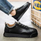 Charles™ | Zapatillas de piel casual con cordones y suela plana
