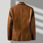 Benjamin™ | Blazer de polipiel estructurado con solapas y bolsillos
