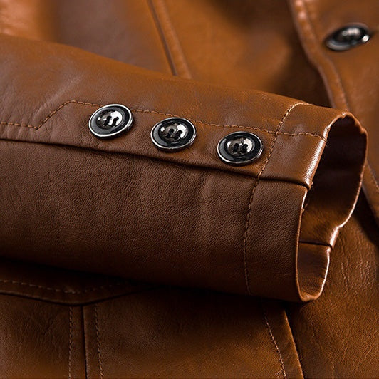 Benjamin™ | Blazer de polipiel estructurado con solapas y bolsillos