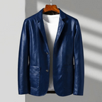 Benjamin™ | Blazer de polipiel estructurado con solapas y bolsillos
