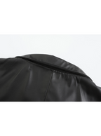 Ian™ | Gabardina larga efecto piel con cuello solapa