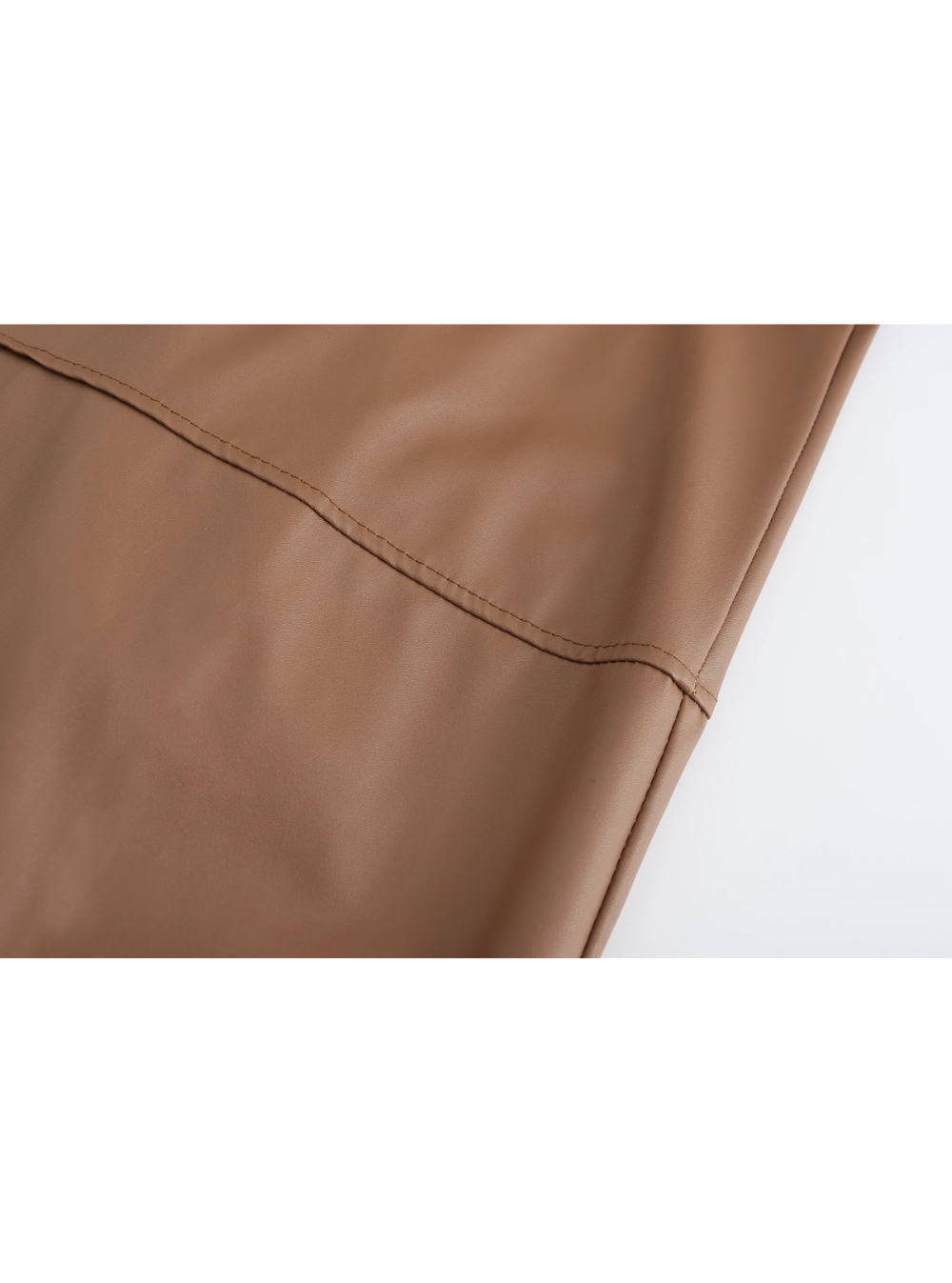 Ian™ | Gabardina larga efecto piel con cuello solapa