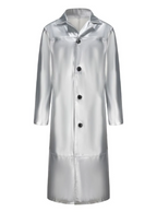 Ian™ | Gabardina larga efecto piel con cuello solapa