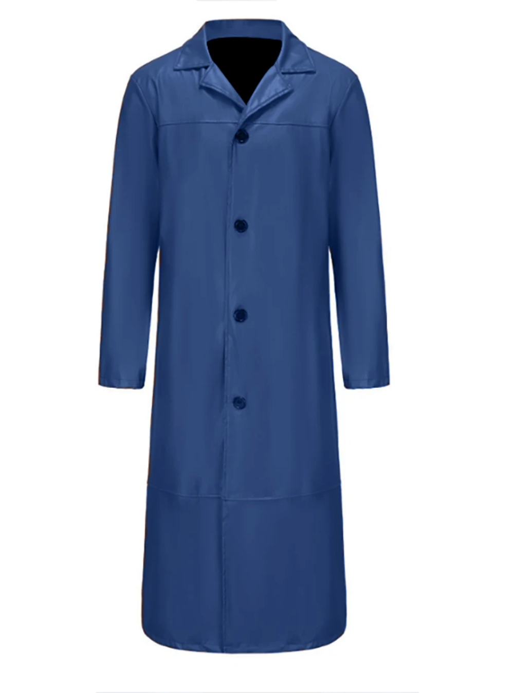 Ian™ | Gabardina larga efecto piel con cuello solapa